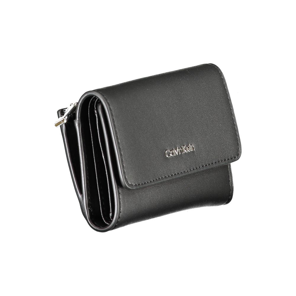 Black Polyester Wallet - GLAMHUB BOUTIQUE 