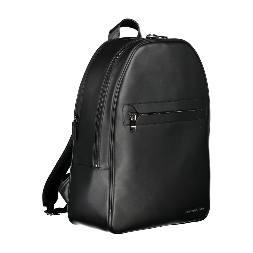 Black Polyester Backpack - GLAMHUB BOUTIQUE 