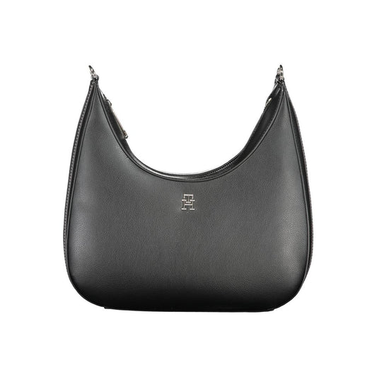 Black Polyester Handbag - GLAMHUB BOUTIQUE 