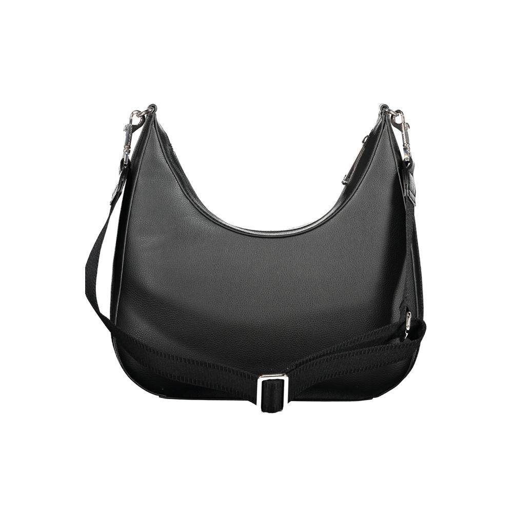 Black Polyester Handbag - GLAMHUB BOUTIQUE 