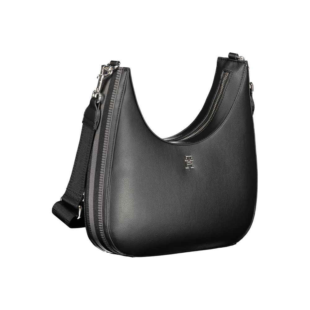 Black Polyester Handbag - GLAMHUB BOUTIQUE 