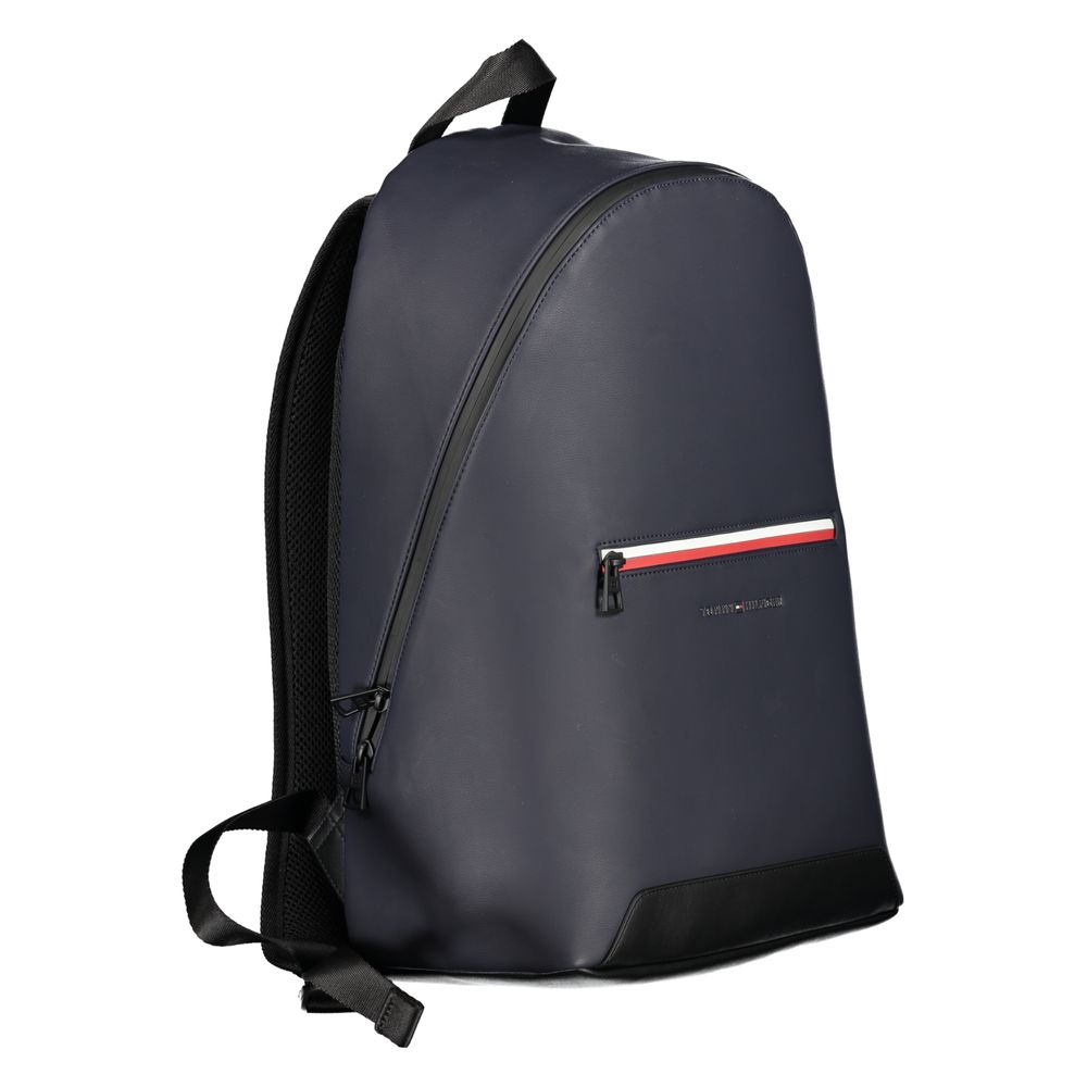 Blue Polyester Backpack - GLAMHUB BOUTIQUE 