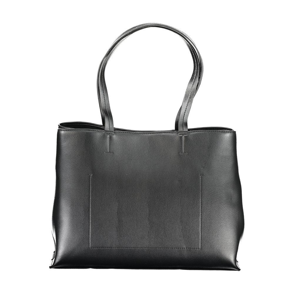 Black Polyester Handbag - GLAMHUB BOUTIQUE 