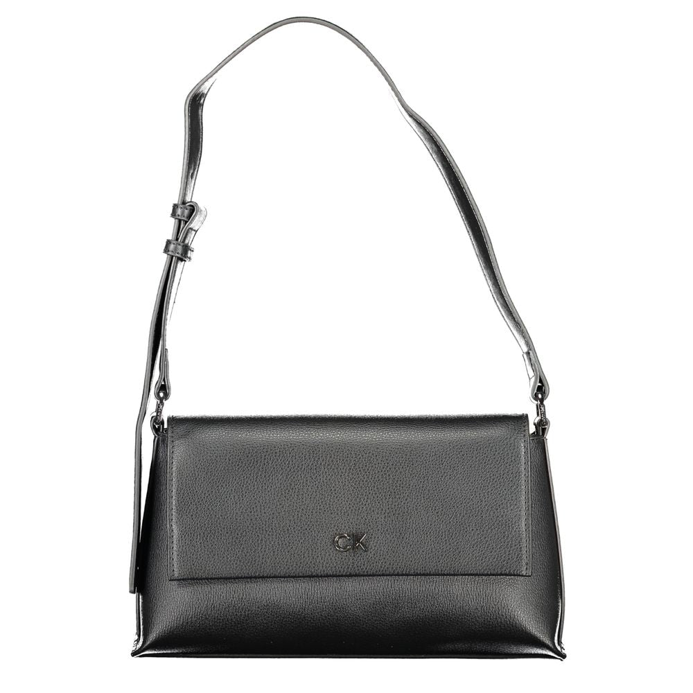 Black Polyester Handbag - GLAMHUB BOUTIQUE 