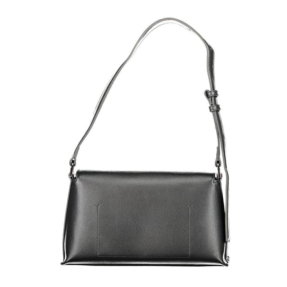 Black Polyester Handbag - GLAMHUB BOUTIQUE 