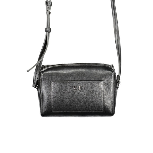 Black Polyester Handbag - GLAMHUB BOUTIQUE 