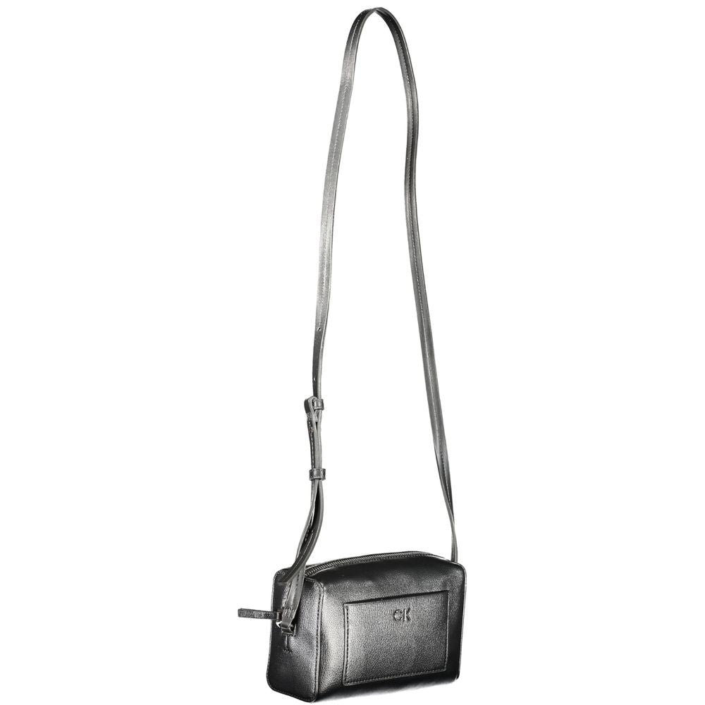 Black Polyester Handbag - GLAMHUB BOUTIQUE 