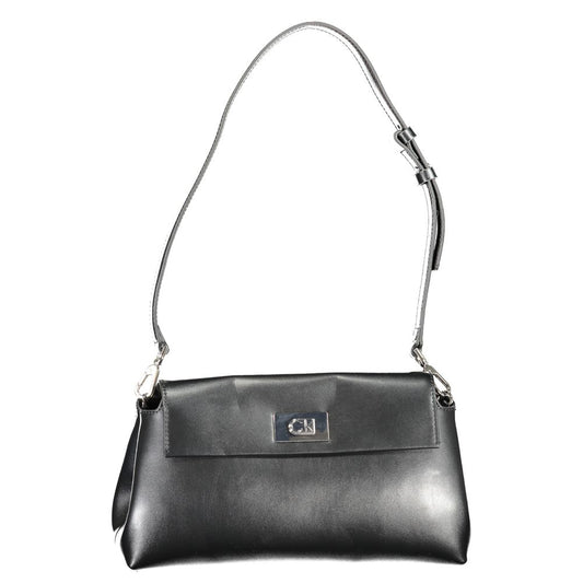 Black Polyester Handbag - GLAMHUB BOUTIQUE 