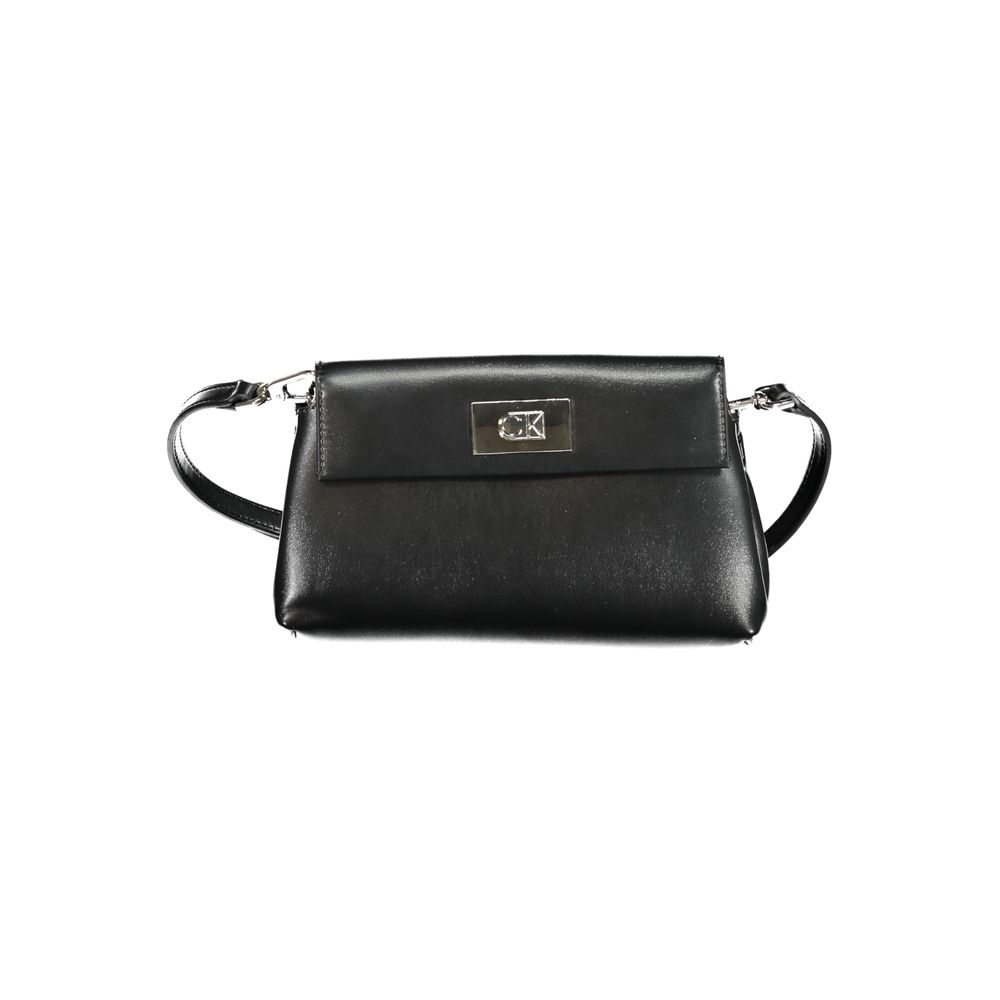 Black Polyester Handbag - GLAMHUB BOUTIQUE 