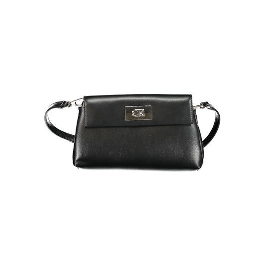 Black Polyester Handbag - GLAMHUB BOUTIQUE 