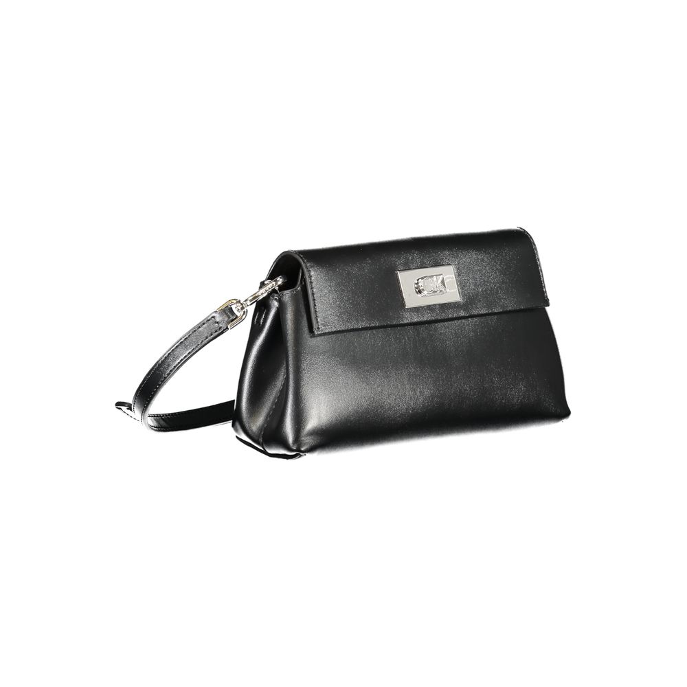 Black Polyester Handbag - GLAMHUB BOUTIQUE 