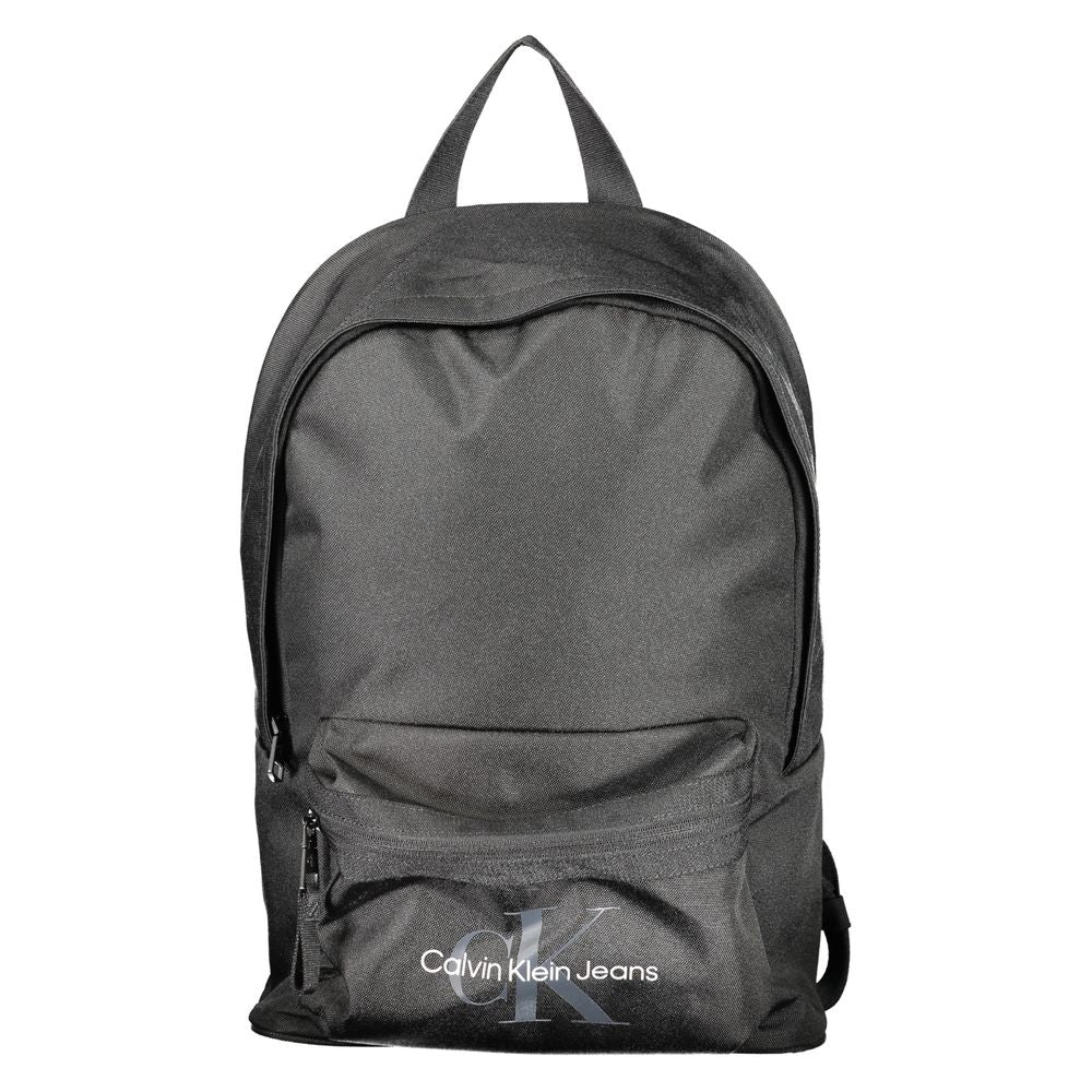 Black Polyester Backpack - GLAMHUB BOUTIQUE 