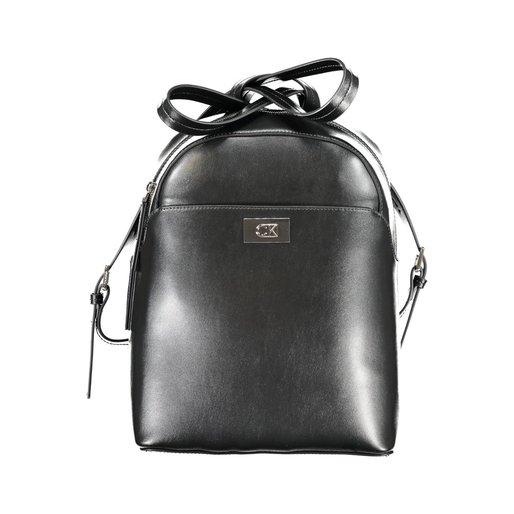 Black Polyester Backpack - GLAMHUB BOUTIQUE 