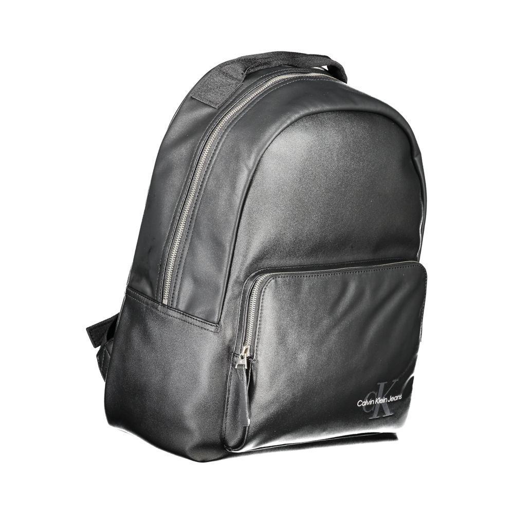 Black Polyethylene Backpack - GLAMHUB BOUTIQUE 