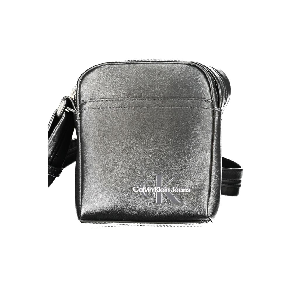 Black Polyethylene Shoulder Bag - GLAMHUB BOUTIQUE 