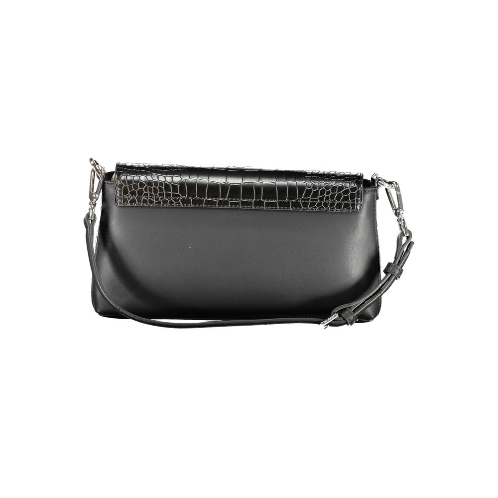 Black Polyester Handbag - GLAMHUB BOUTIQUE 