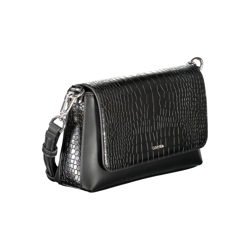 Black Polyester Handbag - GLAMHUB BOUTIQUE 