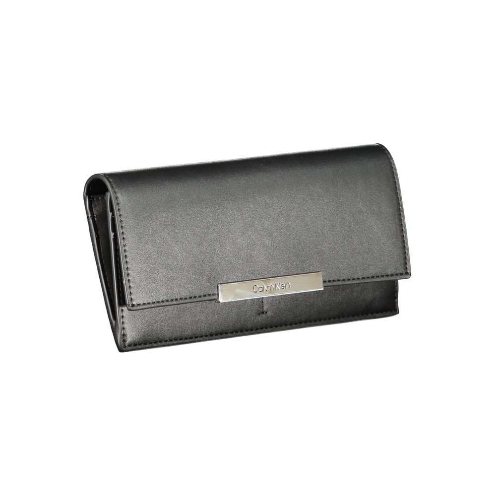 Black Polyester Wallet - GLAMHUB BOUTIQUE 