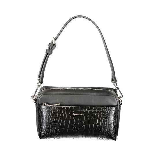 Black Polyester Handbag - GLAMHUB BOUTIQUE 