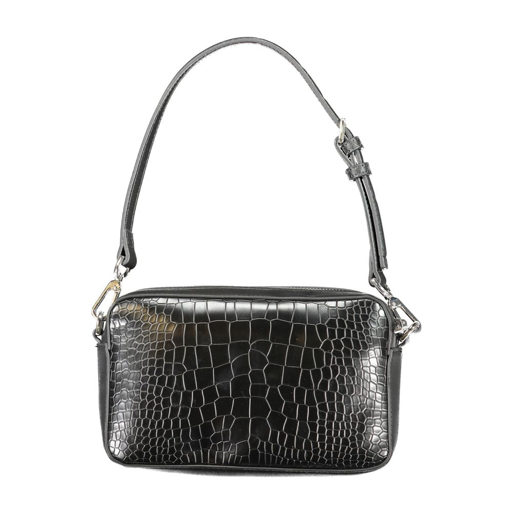 Black Polyester Handbag - GLAMHUB BOUTIQUE 