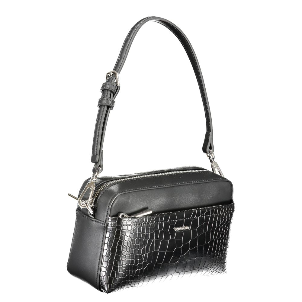 Black Polyester Handbag - GLAMHUB BOUTIQUE 