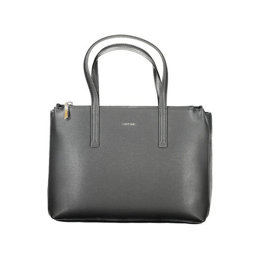 Black Polyester Handbag - GLAMHUB BOUTIQUE 