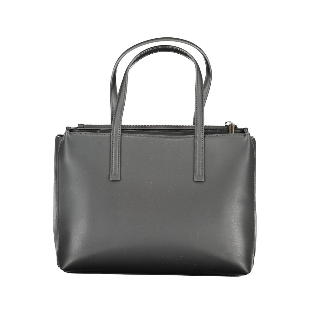 Black Polyester Handbag - GLAMHUB BOUTIQUE 