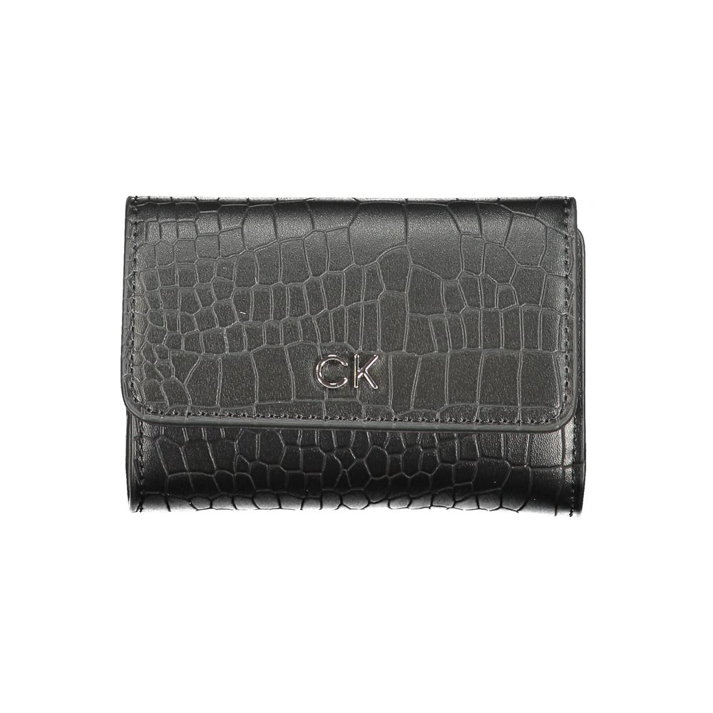 Black Polyester Wallet - GlamHub Luxury and Icon Brand Clothing