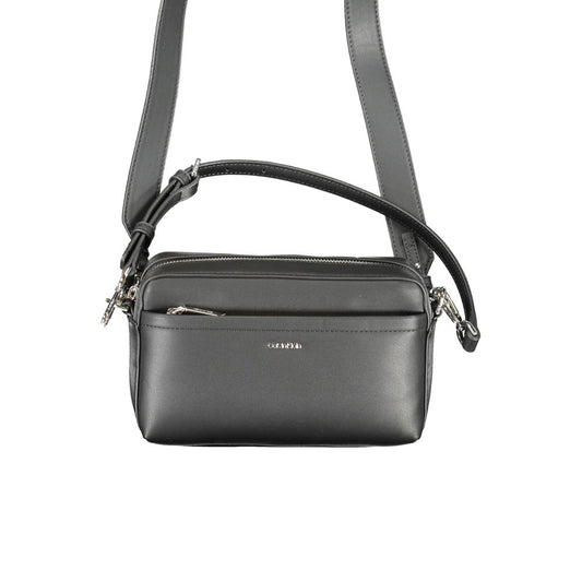 Black Polyester Handbag - GLAMHUB BOUTIQUE 