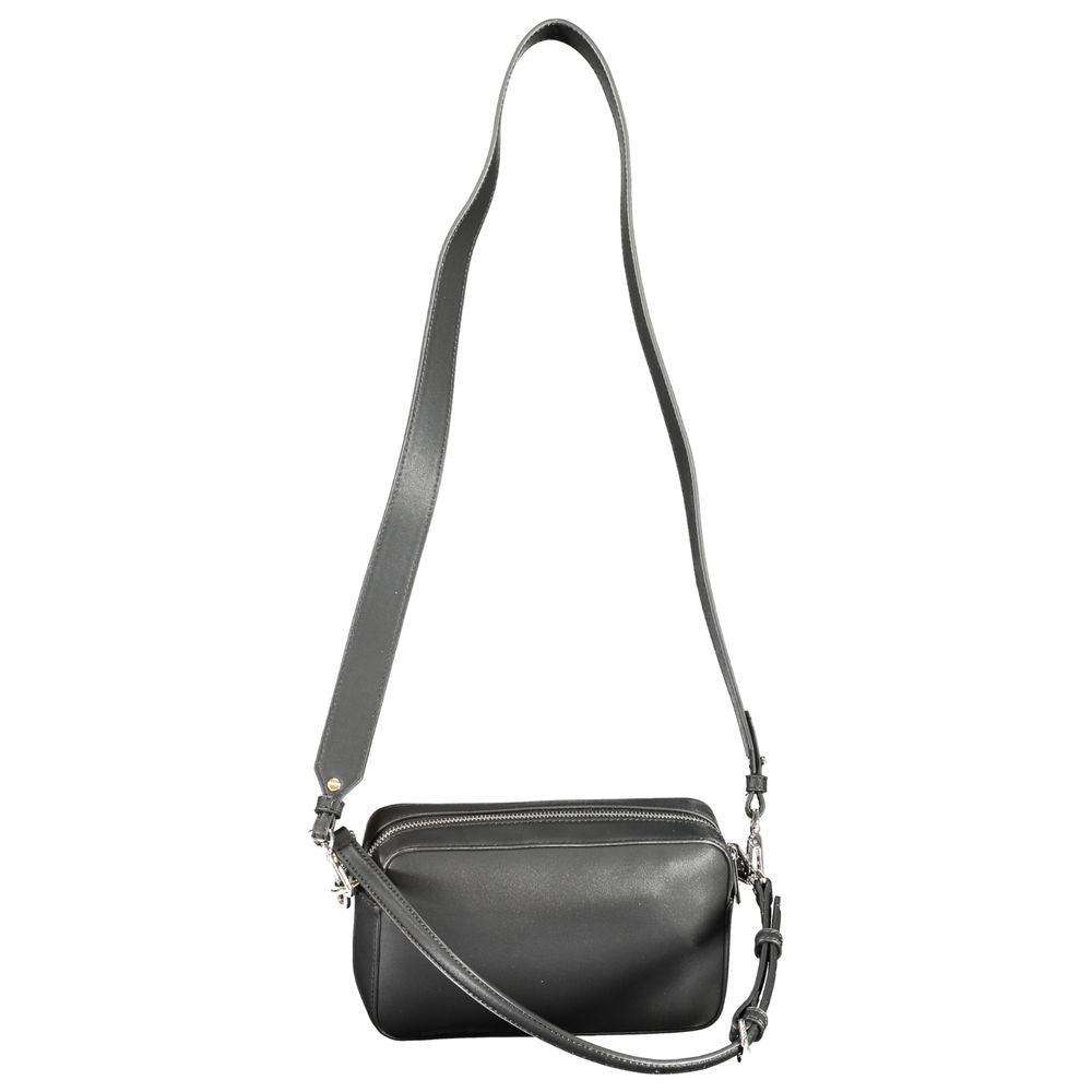 Black Polyester Handbag - GLAMHUB BOUTIQUE 