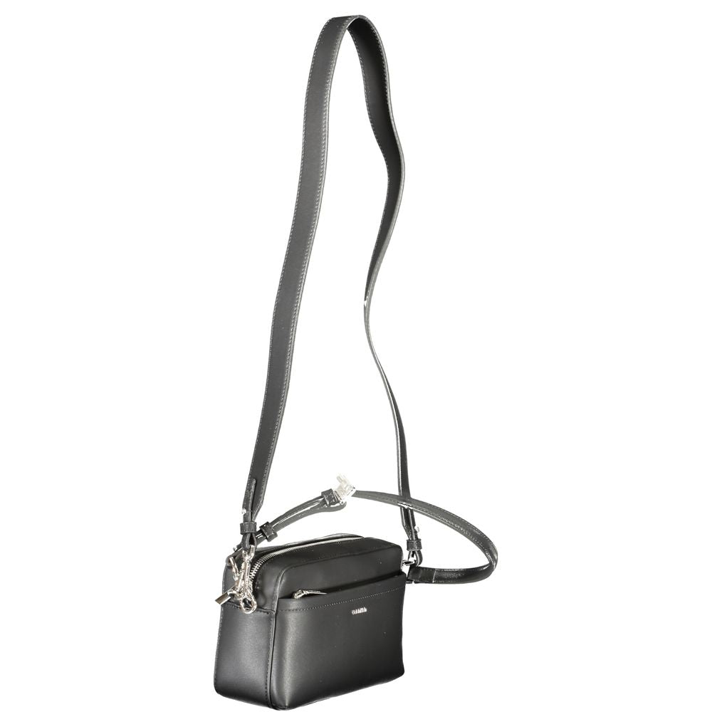 Black Polyester Handbag - GLAMHUB BOUTIQUE 