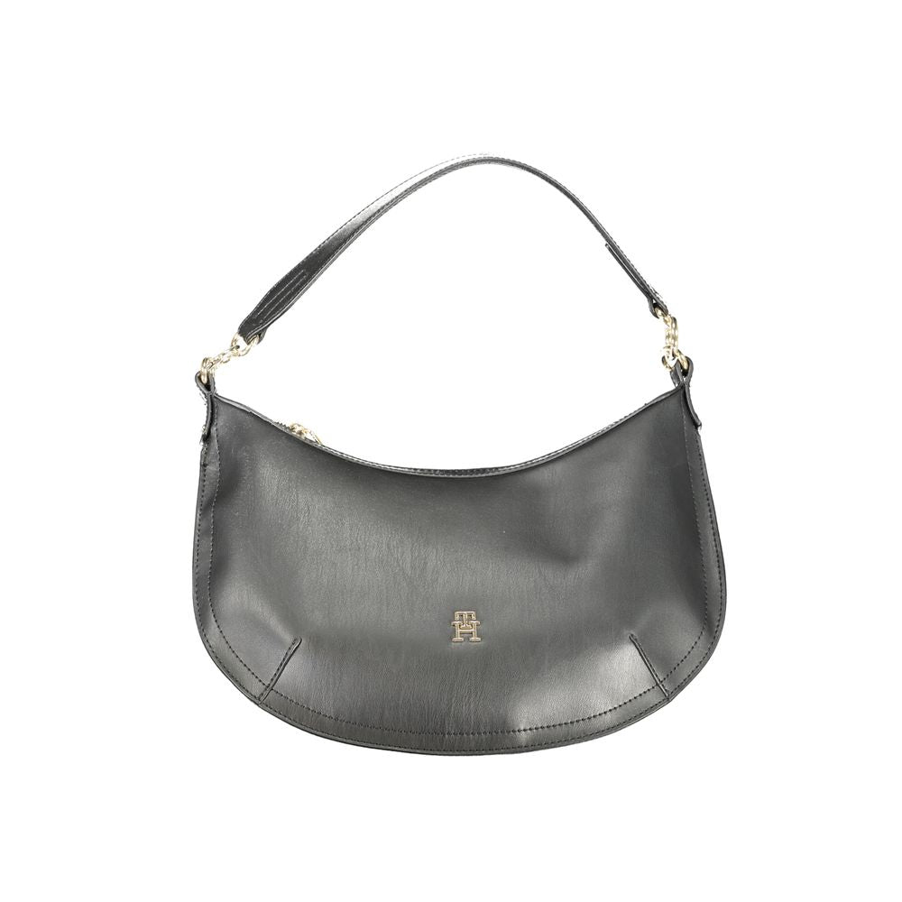 Black Polyethylene Handbag - GLAMHUB BOUTIQUE 