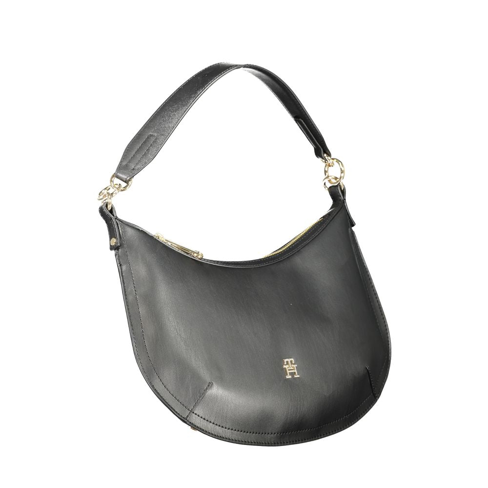 Black Polyethylene Handbag - GLAMHUB BOUTIQUE 