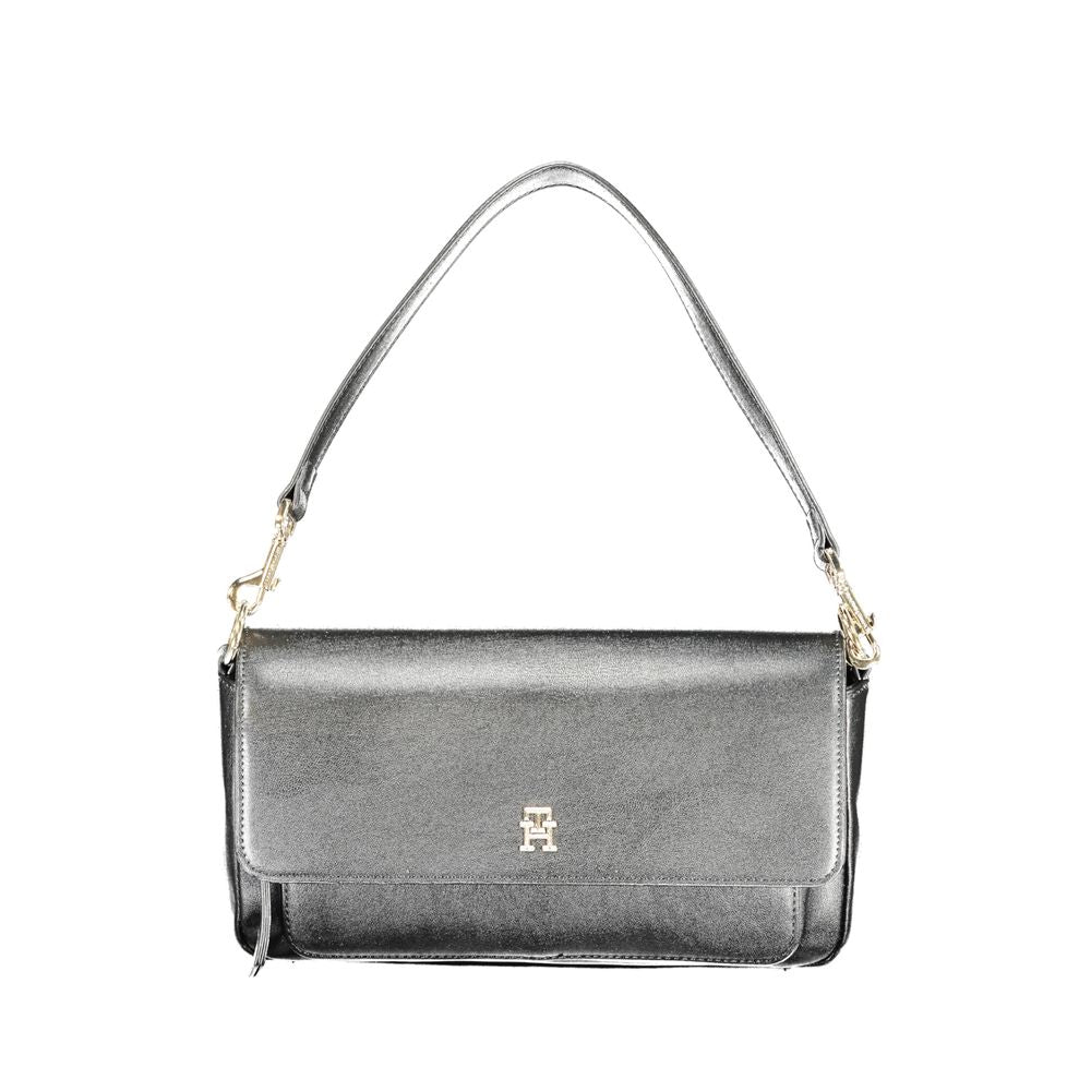 Black Polyethylene Handbag - GLAMHUB BOUTIQUE 