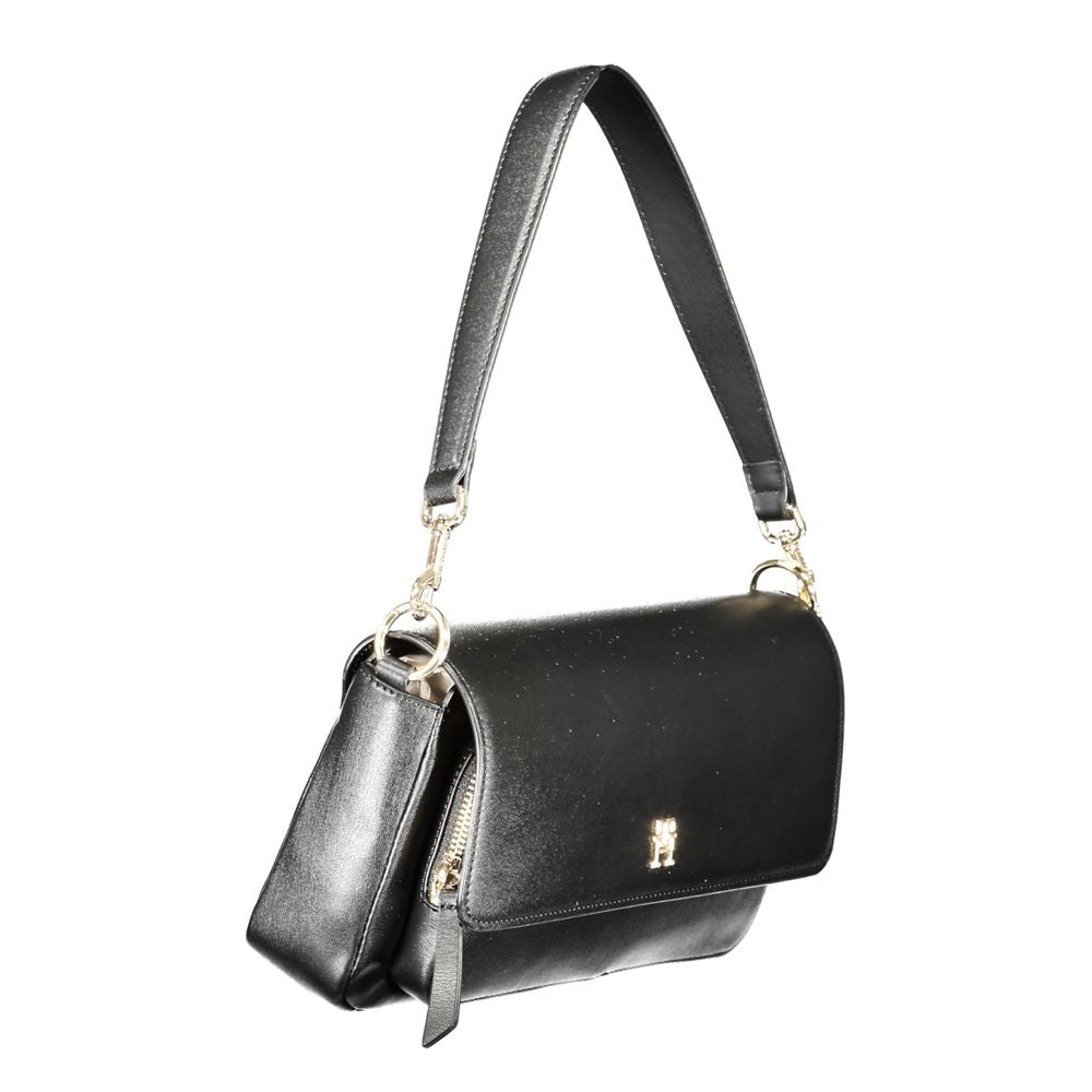 Black Polyethylene Handbag - GLAMHUB BOUTIQUE 