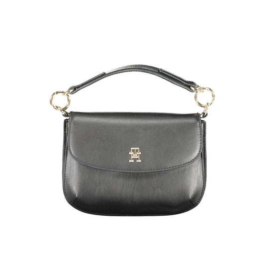 Black Polyethylene Handbag - GLAMHUB BOUTIQUE 