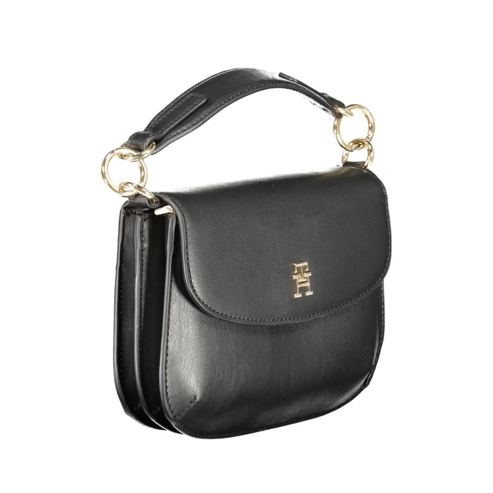 Black Polyethylene Handbag - GLAMHUB BOUTIQUE 