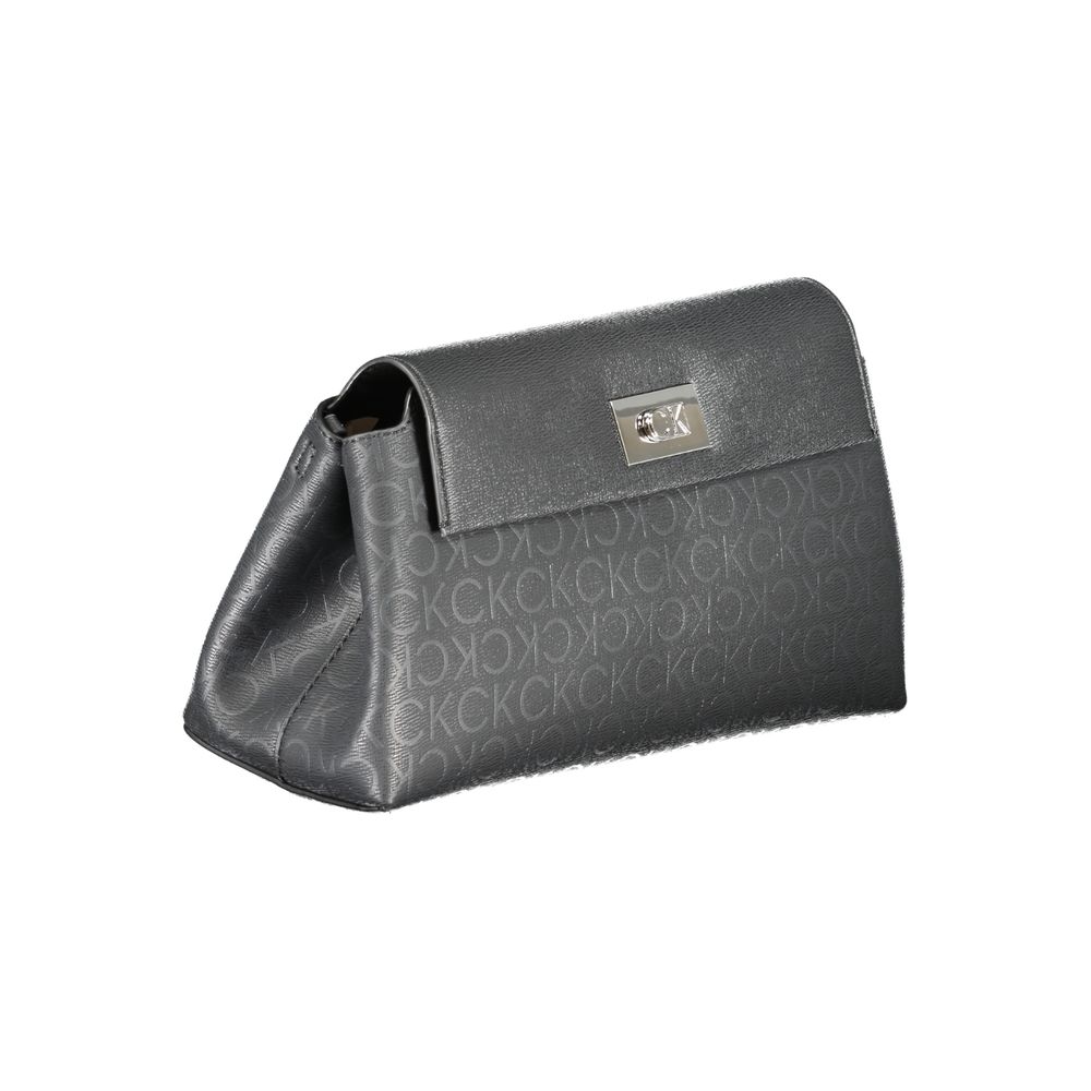 Black Polyester Handbag - GLAMHUB BOUTIQUE 