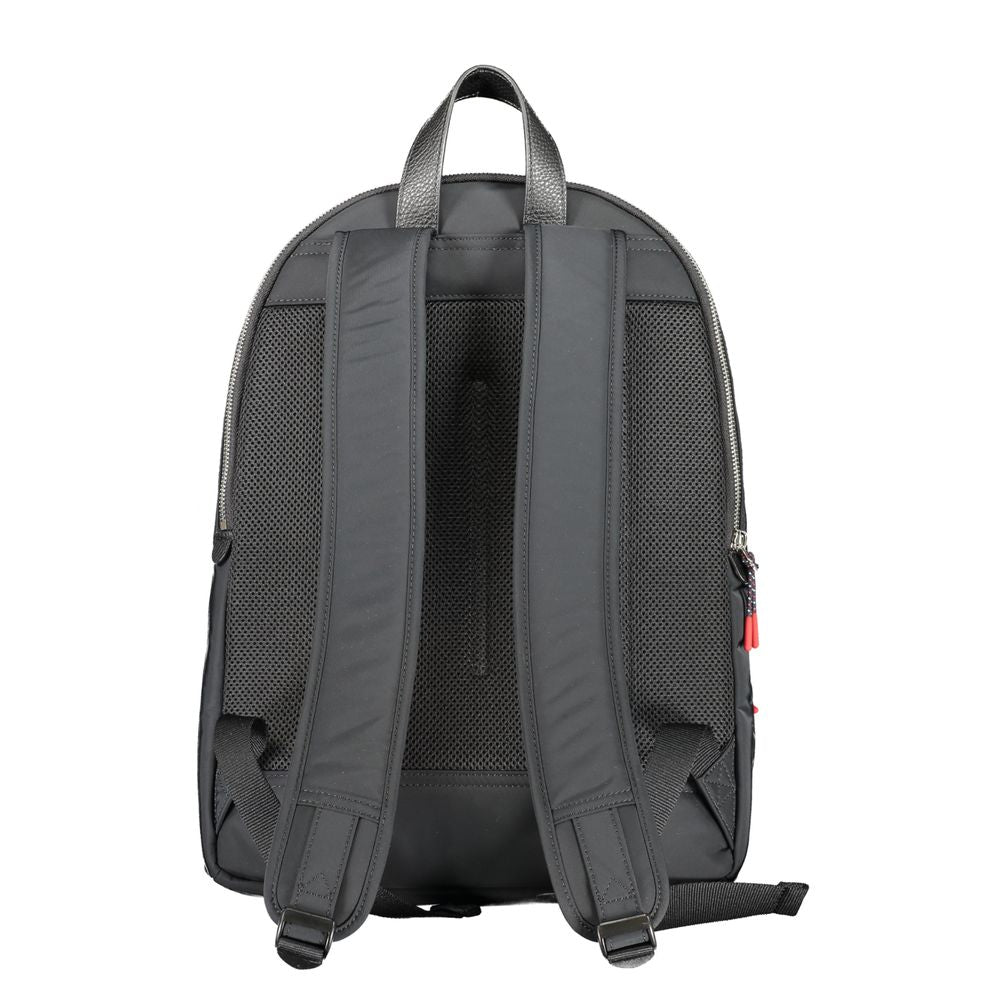 Black Polyester Backpack - GLAMHUB BOUTIQUE 