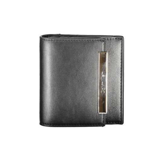 Black Polyester Wallet - GLAMHUB BOUTIQUE 