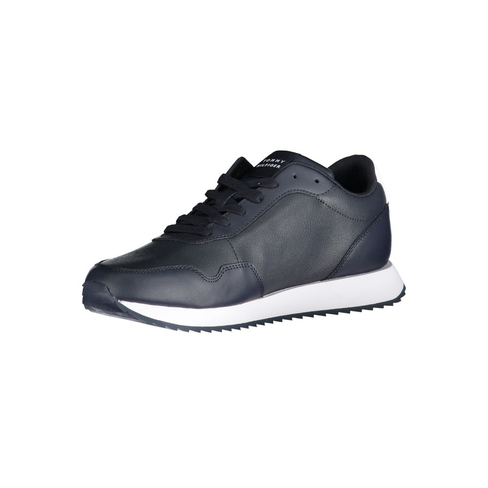 Blue Polyester Sneaker - GlamHub Luxury and Icon Brand Clothing