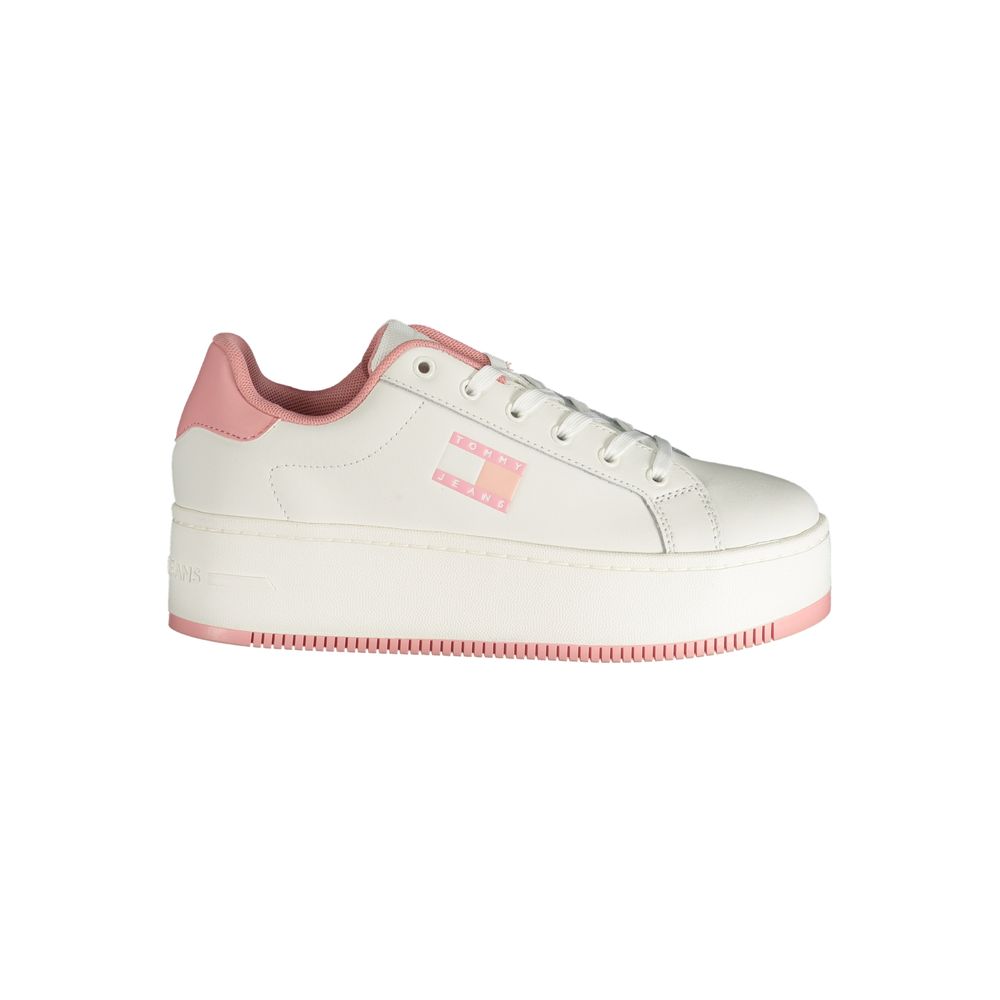 Pink Polyester Sneaker - GlamHub Luxury and Icon Brand Clothing