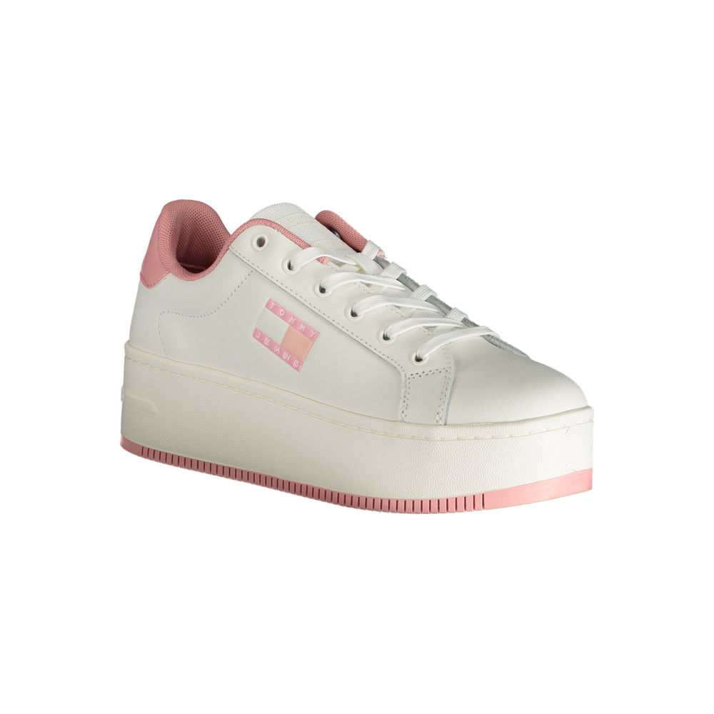 Pink Polyester Sneaker - GlamHub Luxury and Icon Brand Clothing