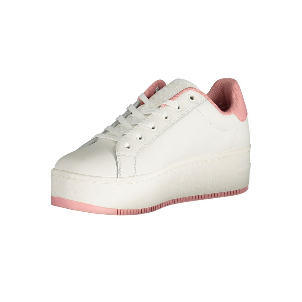 Pink Polyester Sneaker - GlamHub Luxury and Icon Brand Clothing