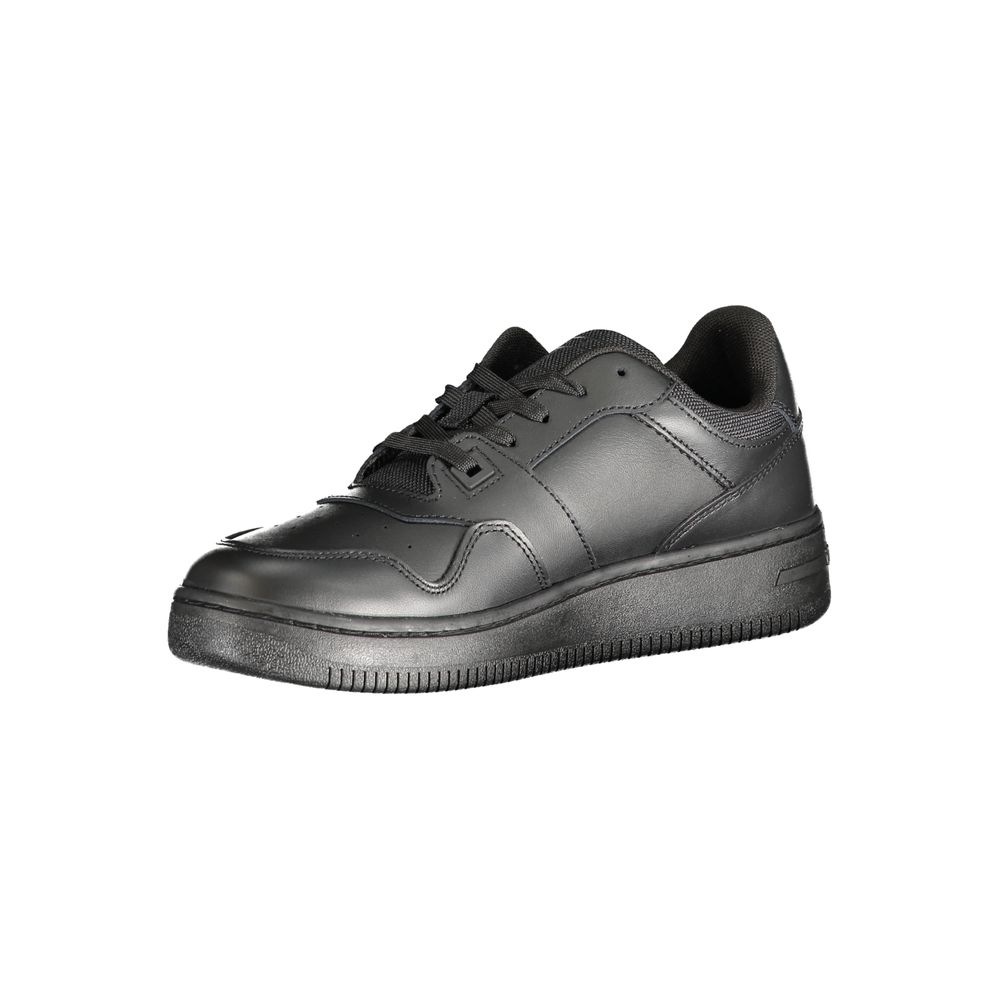 Black Polyester Sneaker - GLAMHUB BOUTIQUE 