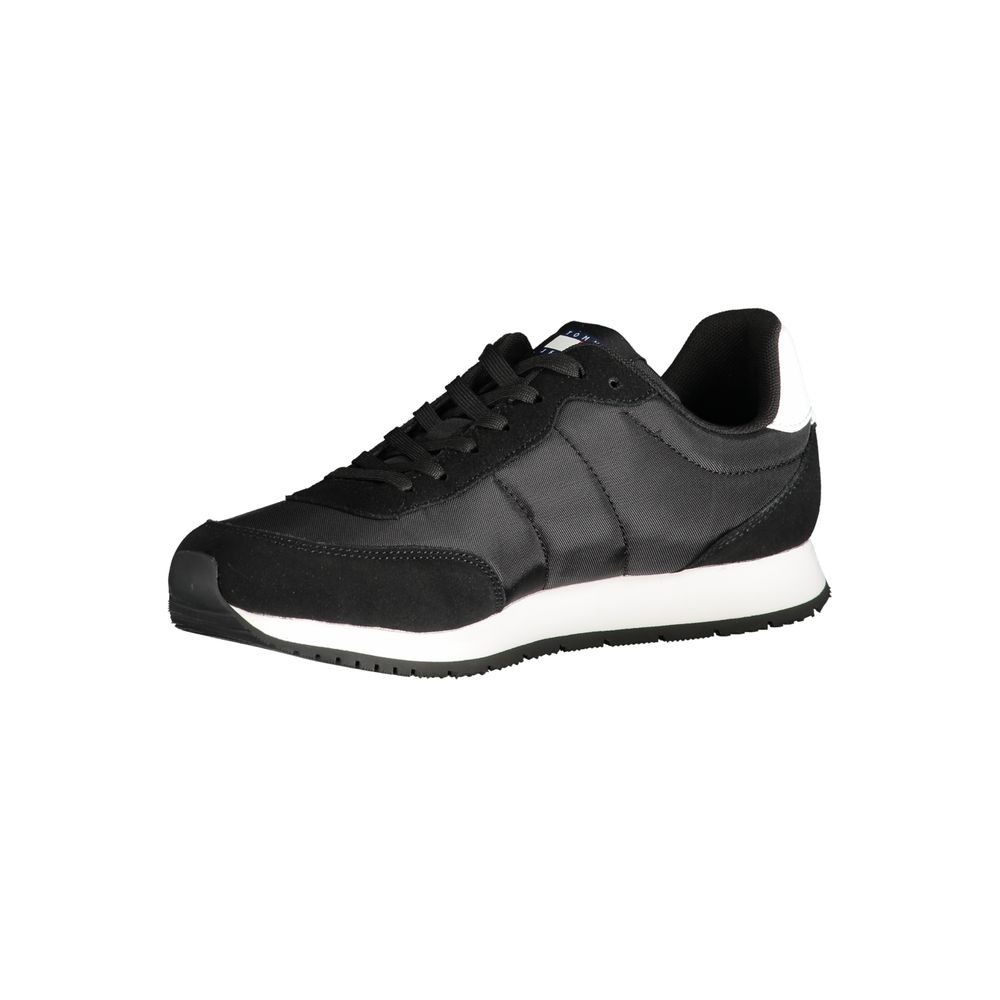 Black Polyester Sneaker - GLAMHUB BOUTIQUE 