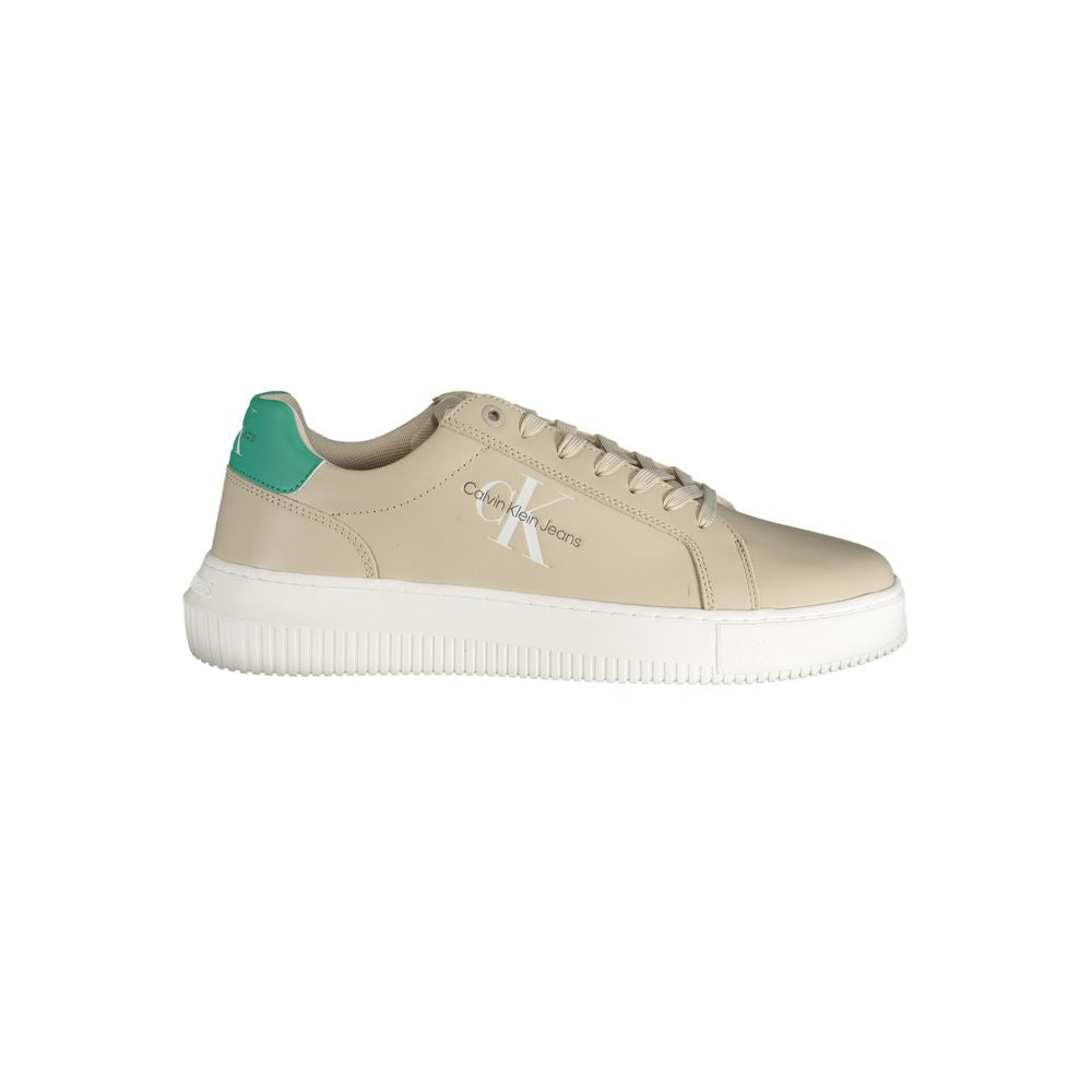 Beige Polyester Sneaker - GLAMHUB BOUTIQUE 