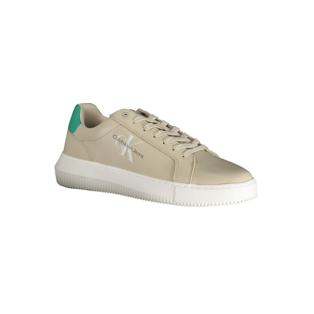 Beige Polyester Sneaker - GLAMHUB BOUTIQUE 