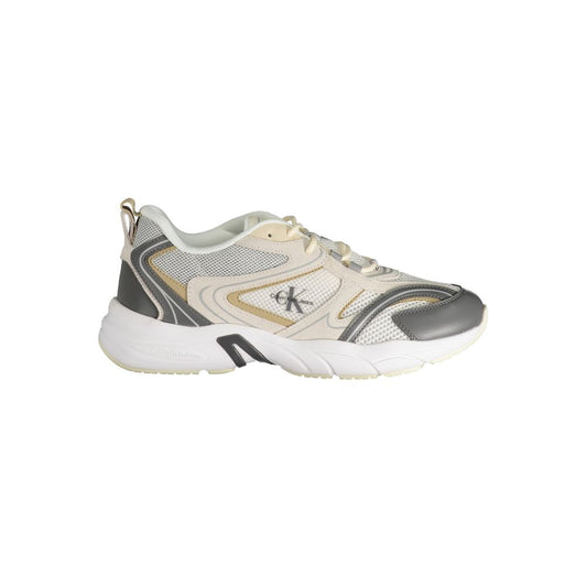 Beige Polyester Sneaker - GLAMHUB BOUTIQUE 