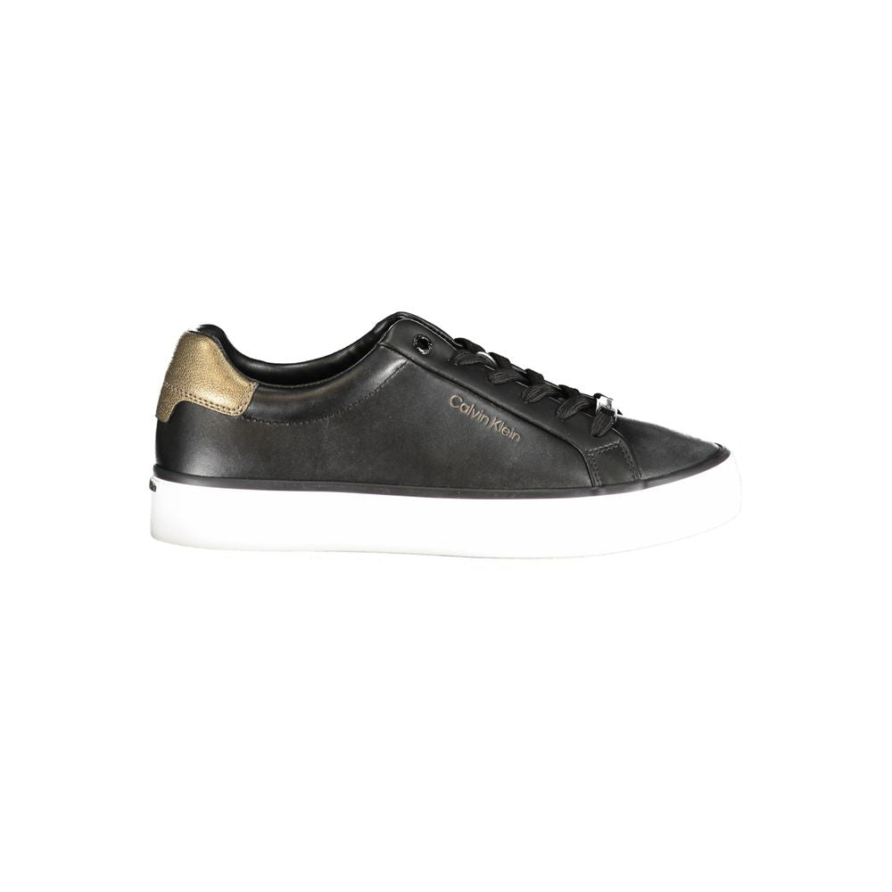 Black Polyester Sneaker - GlamHub Luxury and Icon Brand Clothing